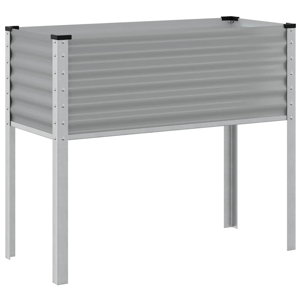 vidaXL Donica ogrodowa, szara, 100x45x90 cm, stal