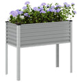 vidaXL Donica ogrodowa, szara, 100x45x90 cm, stal