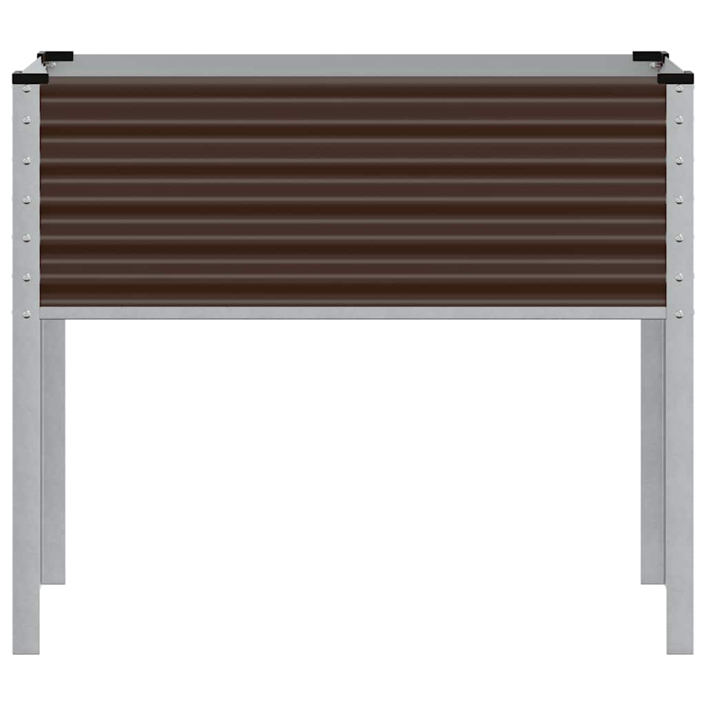 vidaXL Donica ogrodowa brązowa 100x45x90 cm stalowa
