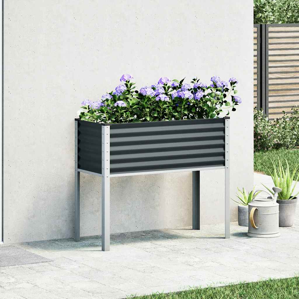 vidaXL Donica ogrodowa antracytowa 100x45x90 cm stalowa