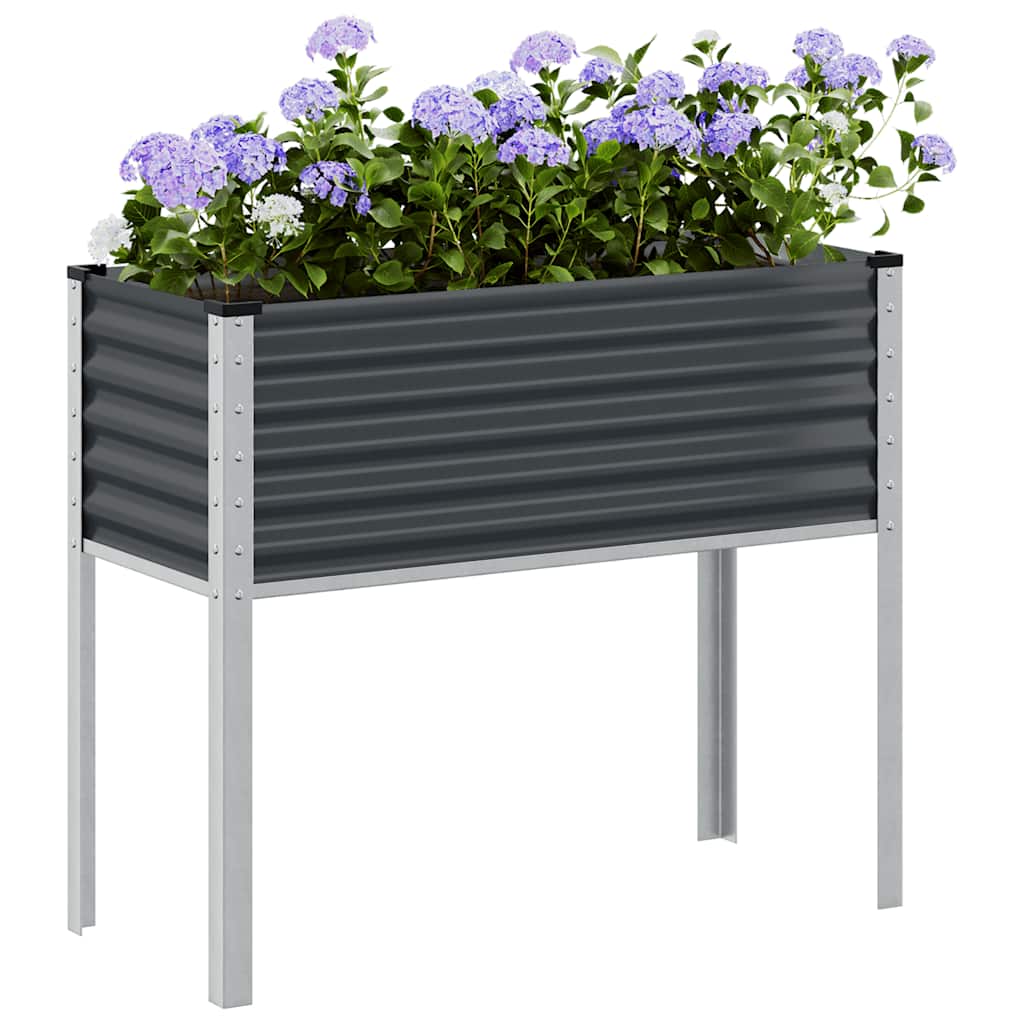 vidaXL Donica ogrodowa antracytowa 100x45x90 cm stalowa