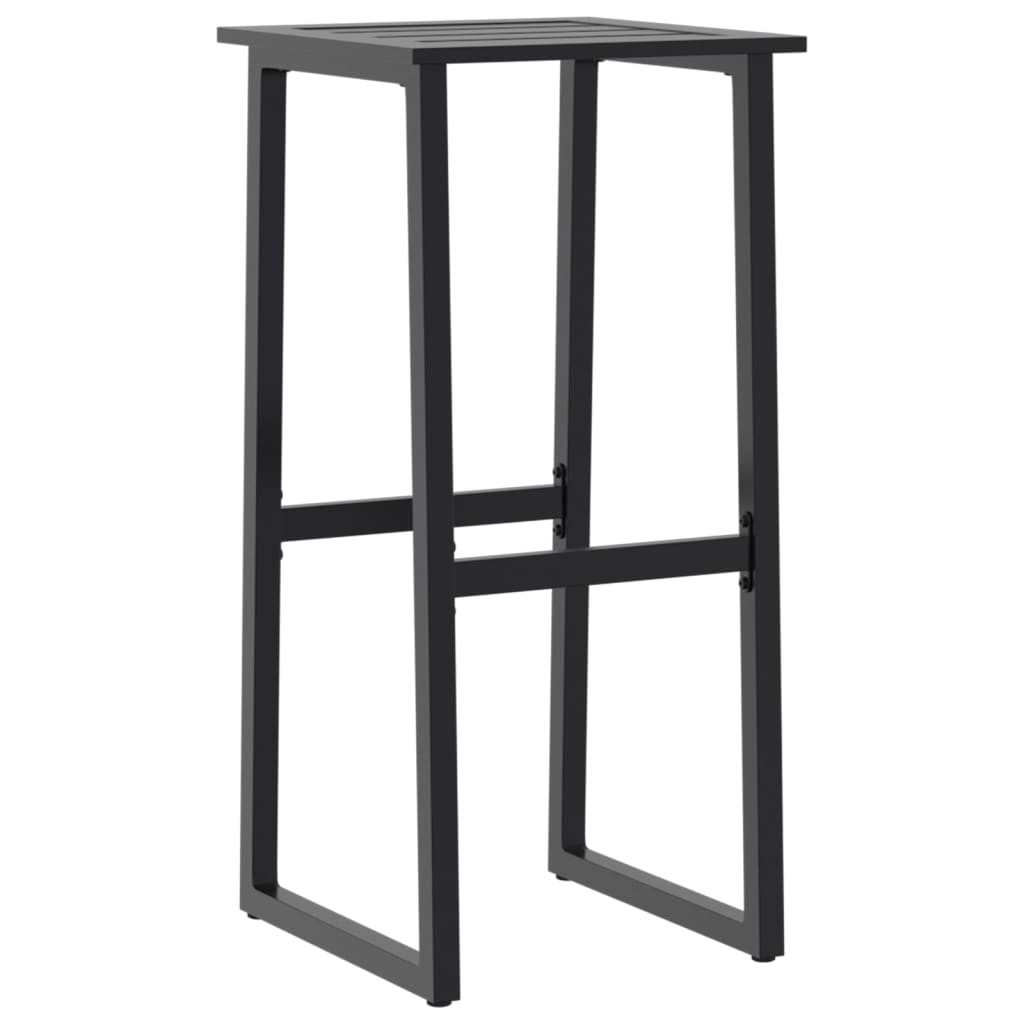 vidaXL Stołki barowe, 2 szt., czarne, 38x38x80 cm, malowana stal