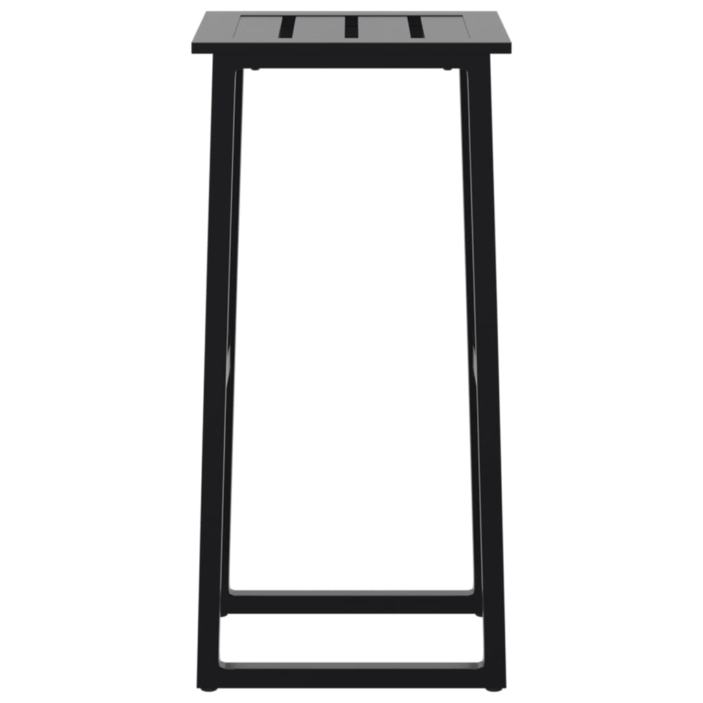vidaXL Stołki barowe, 2 szt., czarne, 38x38x80 cm, malowana stal
