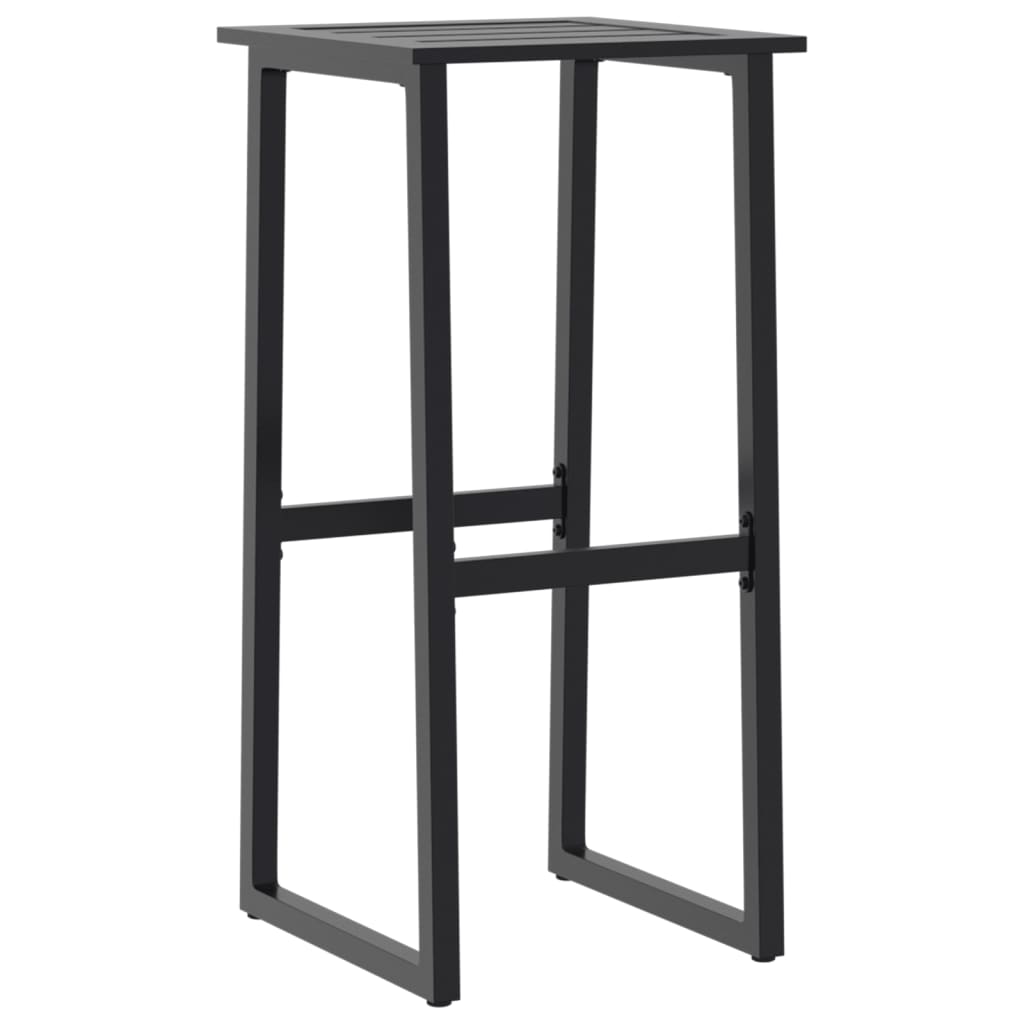 vidaXL Stołki barowe, 4 szt., czarne, 38x38x80 cm, malowana stal