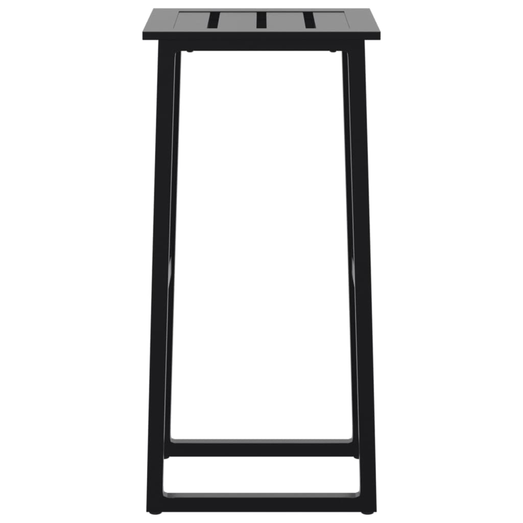 vidaXL Stołki barowe, 4 szt., czarne, 38x38x80 cm, malowana stal