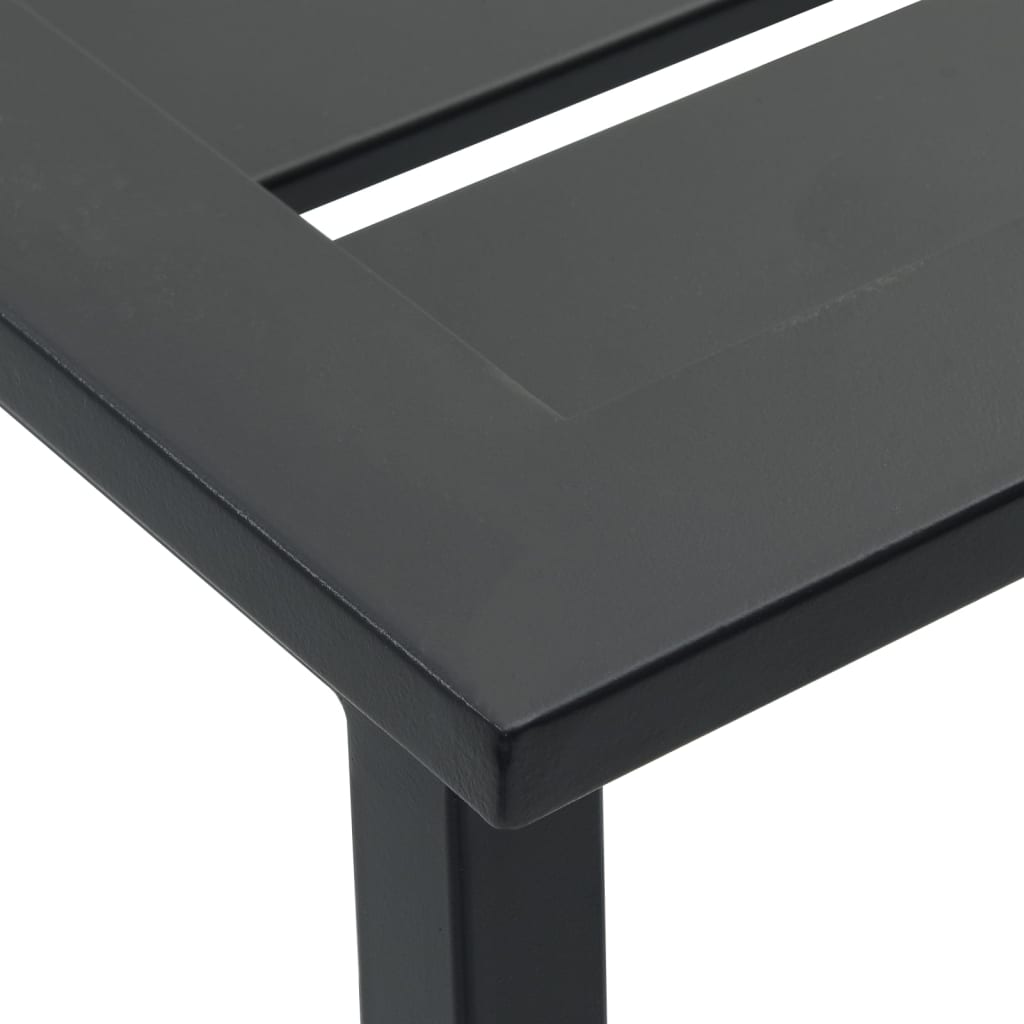 vidaXL Stołki barowe, 4 szt., czarne, 38x38x80 cm, malowana stal