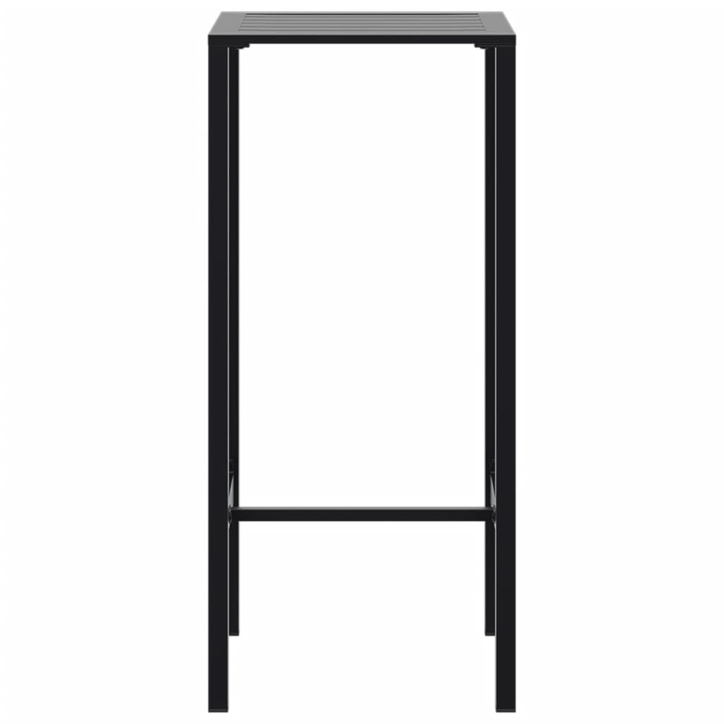 vidaXL Stolik barowy, czarny, 50x50x110 cm, malowana proszkowo stal