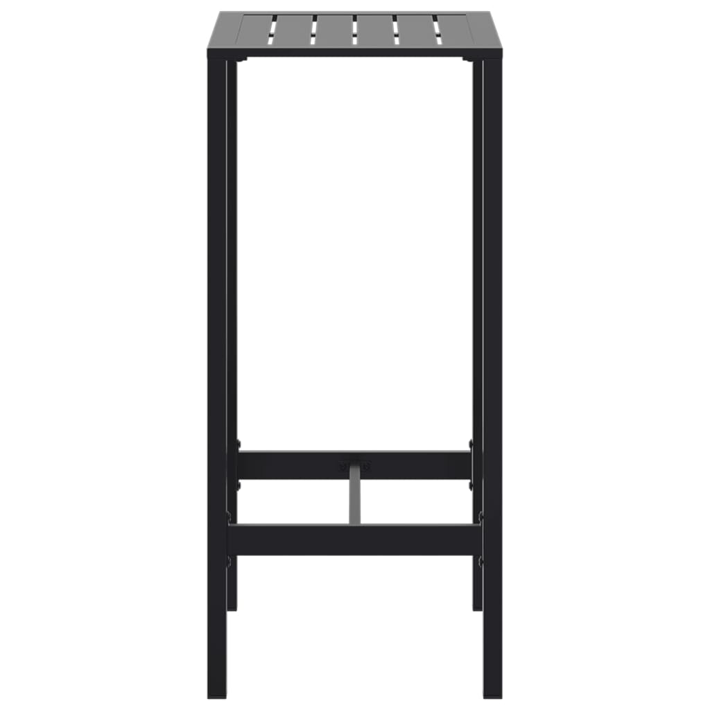 vidaXL Stolik barowy, czarny, 50x50x110 cm, malowana proszkowo stal
