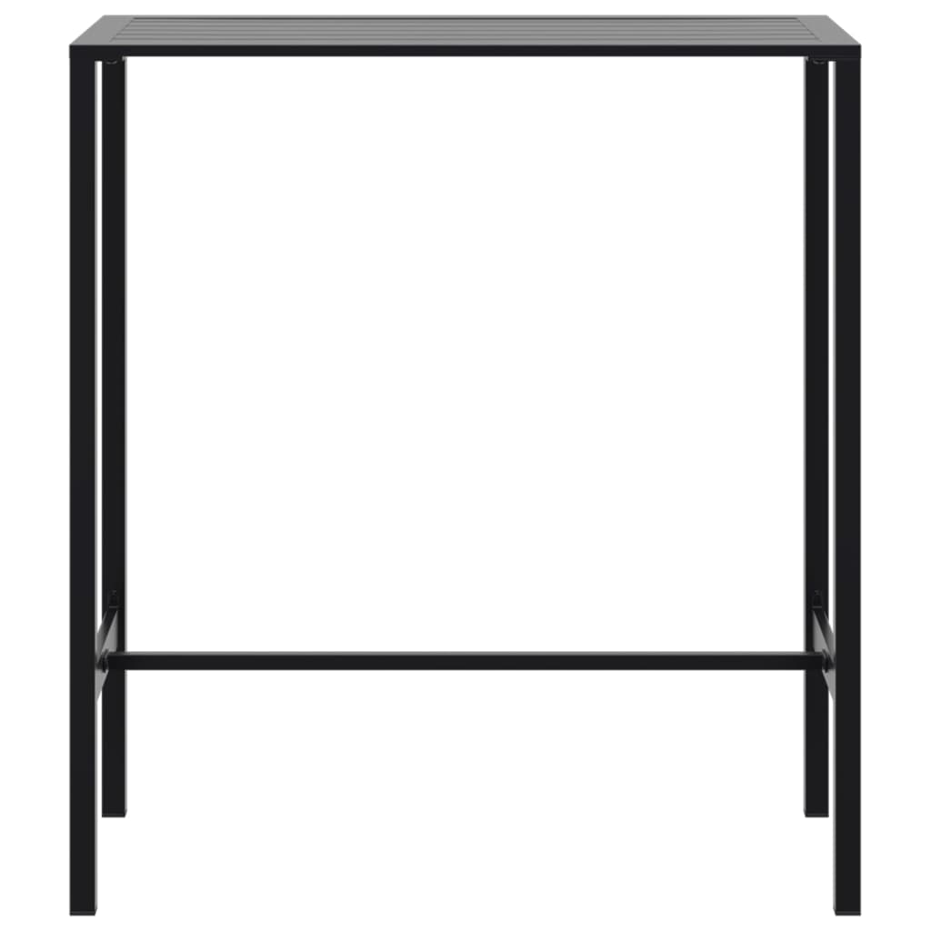 vidaXL Stolik barowy, czarny, 100x50x110 cm, malowana proszkowo stal