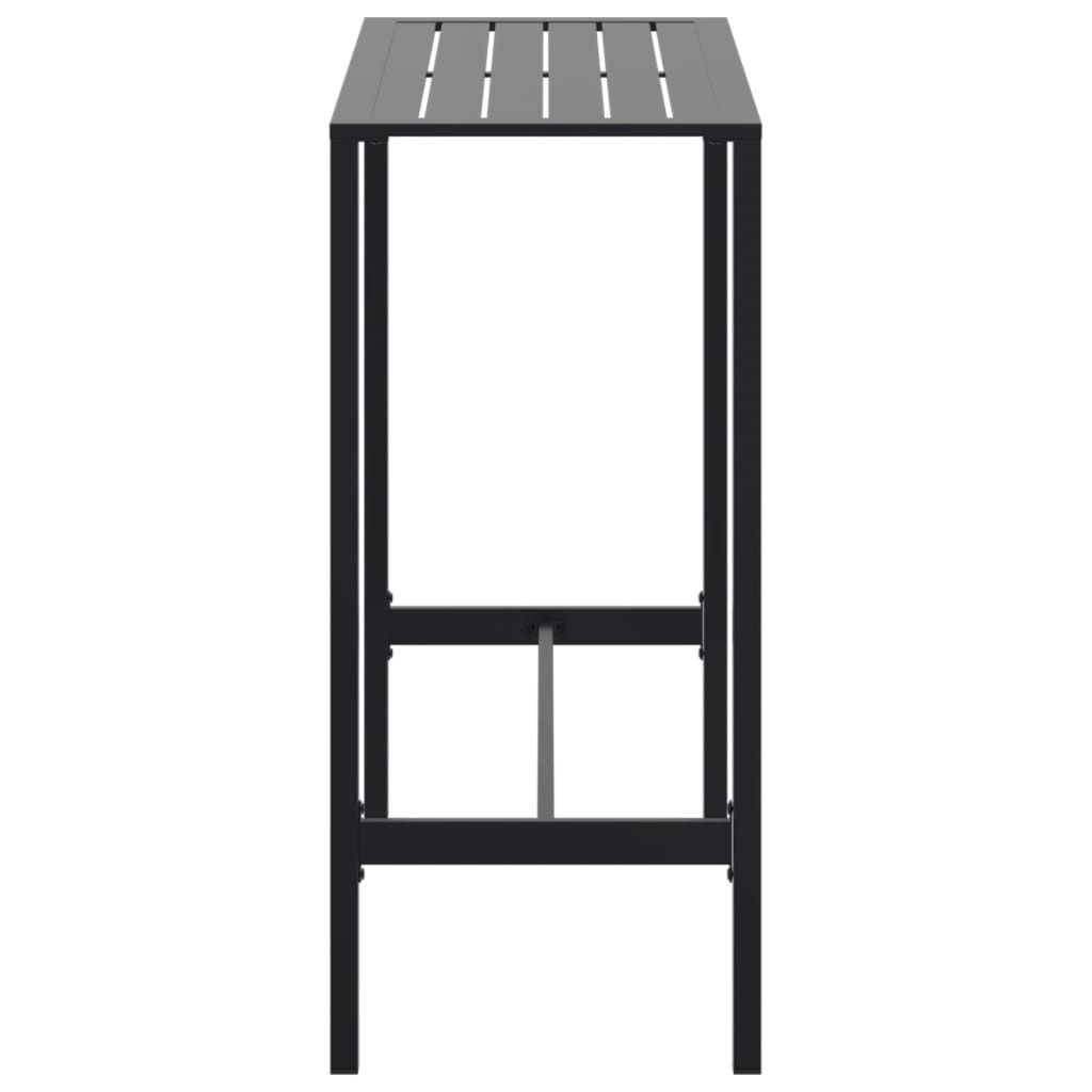 vidaXL Stolik barowy, czarny, 100x50x110 cm, malowana proszkowo stal