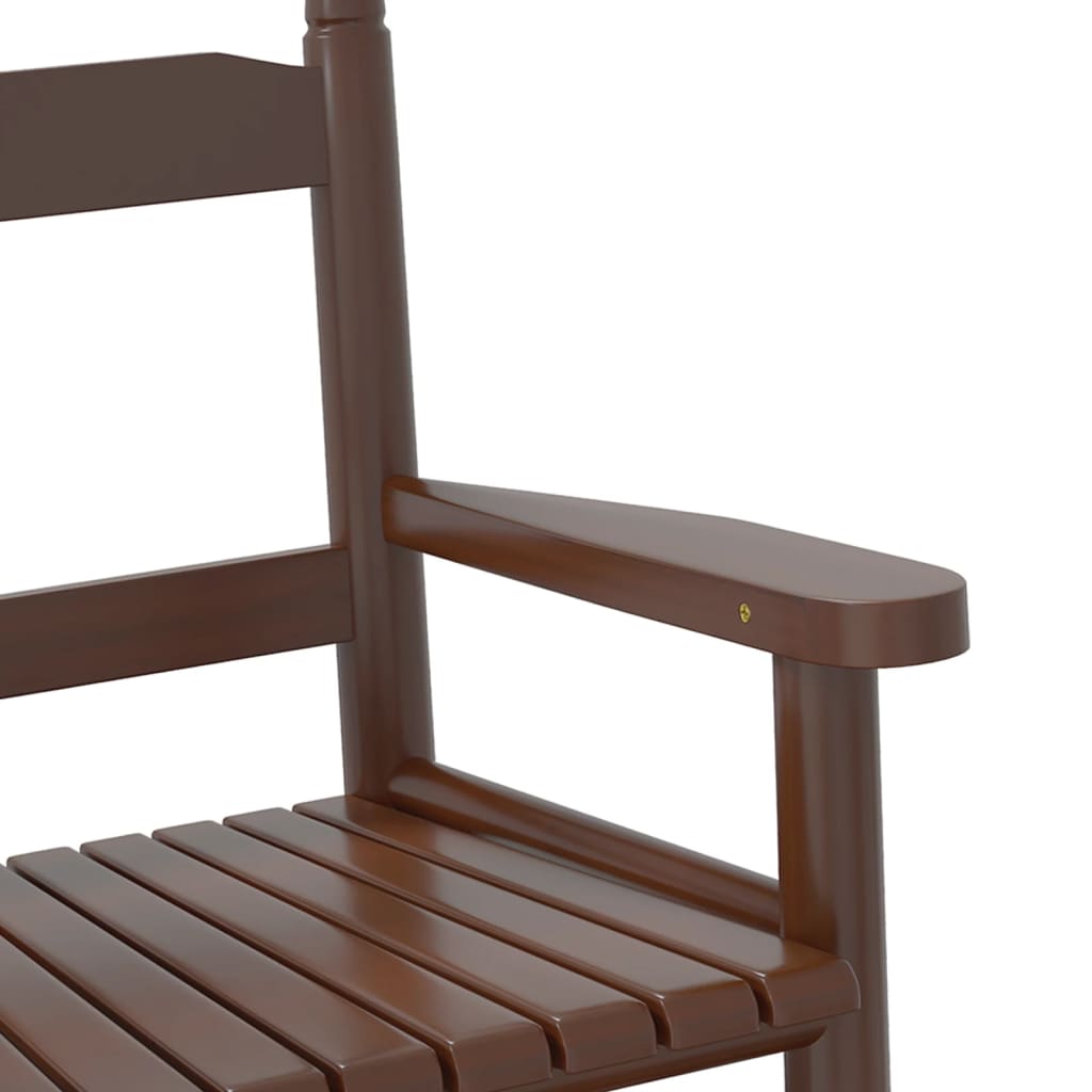 vidaXL Fotele bujane dziecięce, 2 szt., brązowe, drewno topolowe