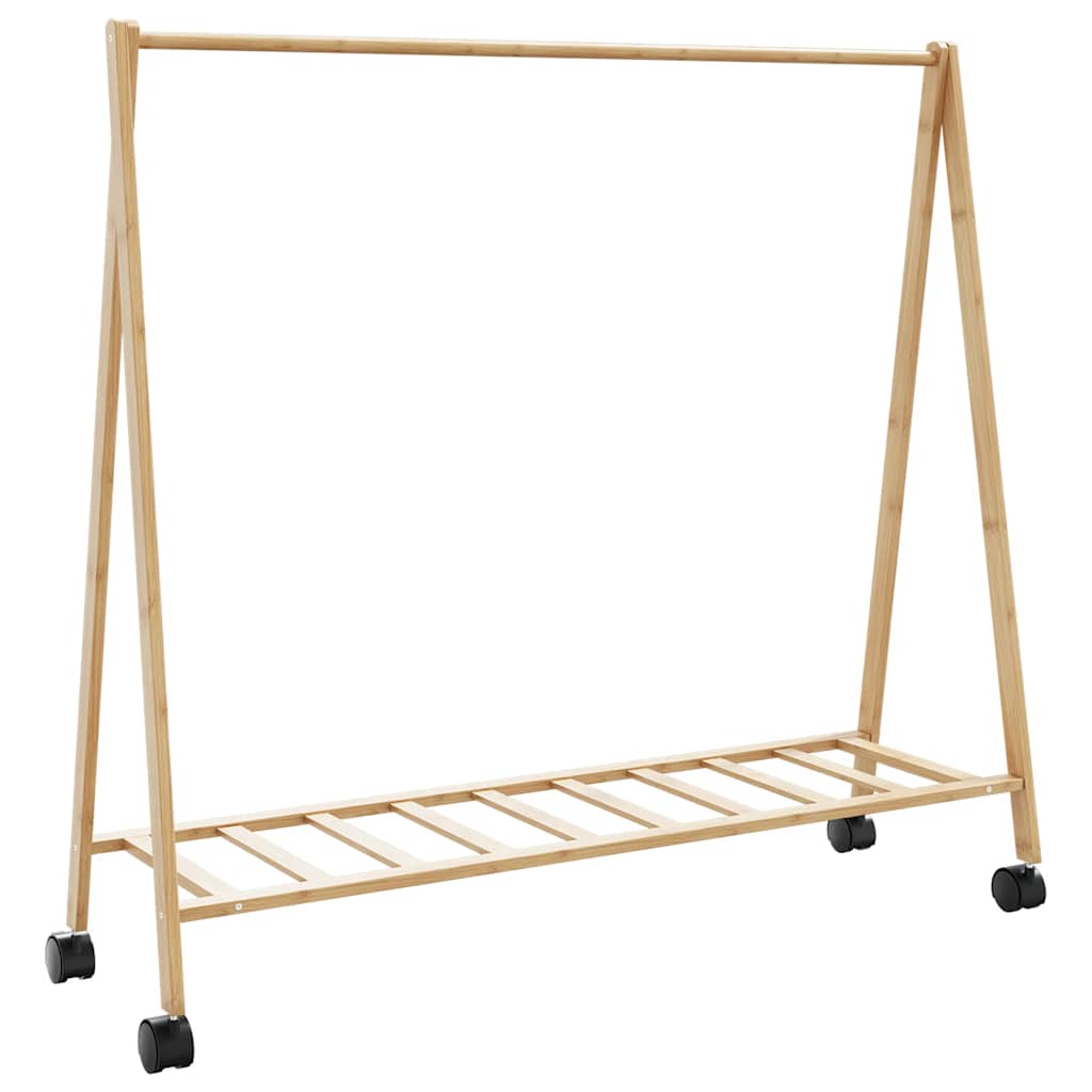 vidaXL Wieszak na ubrania z półkami i kółkami, 106x34x106,5 cm