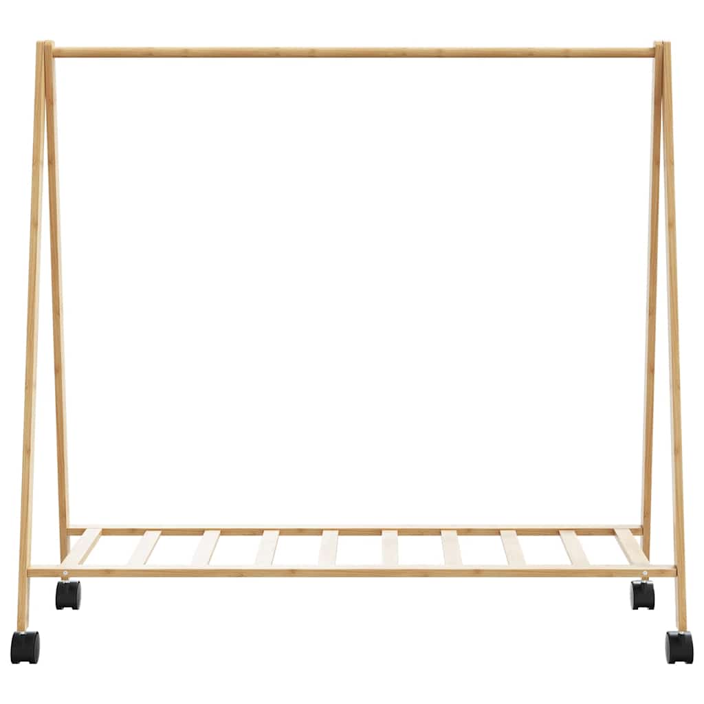 vidaXL Wieszak na ubrania z półkami i kółkami, 106x34x106,5 cm