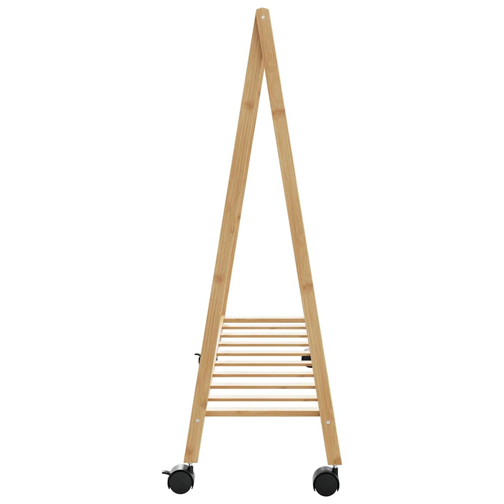 vidaXL Wieszak na ubrania z półkami i kółkami, 106x34x106,5 cm