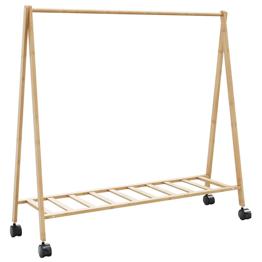 vidaXL Wieszak na ubrania z półkami i kółkami, 106x34x106,5 cm