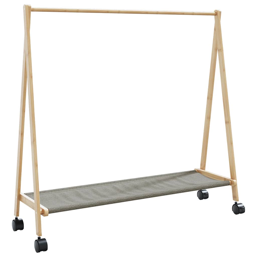 vidaXL Wieszak na ubrania z półkami i kółkami, 106x34x106,5 cm