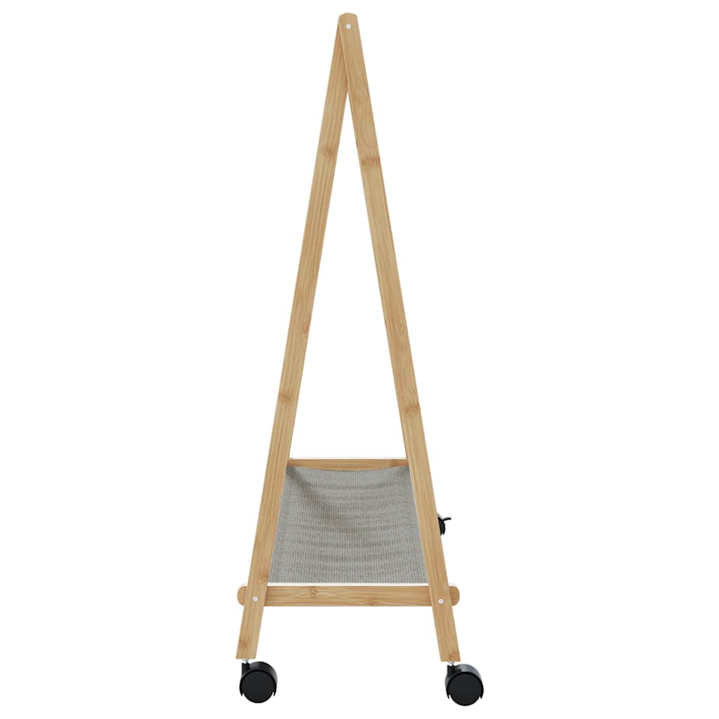 vidaXL Wieszak na ubrania z półkami i kółkami, 106x34x106,5 cm