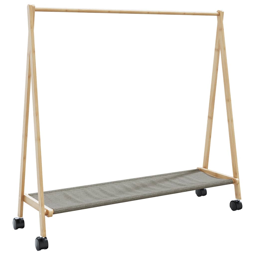 vidaXL Wieszak na ubrania z półkami i kółkami, 106x34x106,5 cm