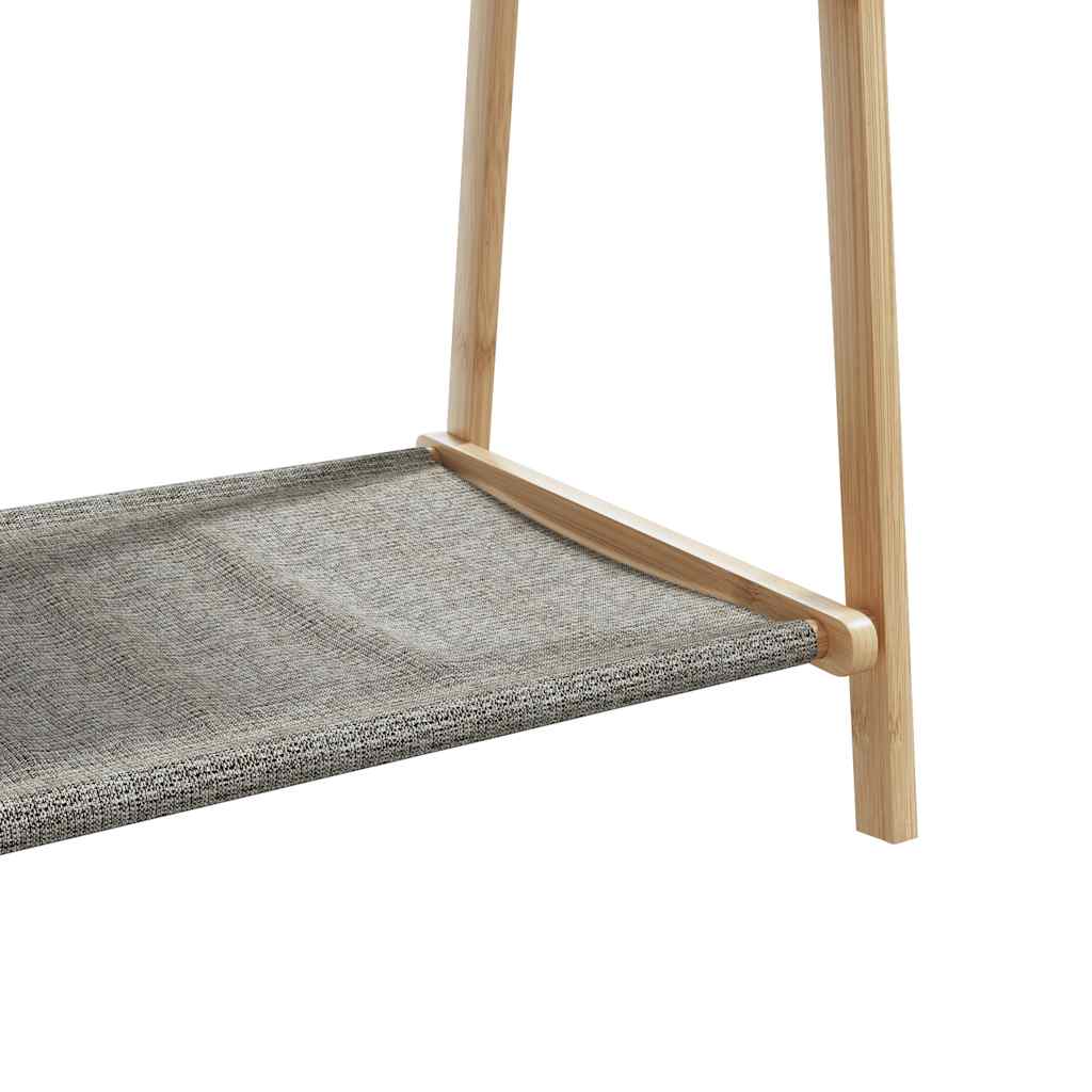 vidaXL Wieszak na ubrania, z półkami, 106x34x102 cm, bambusowy