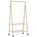 vidaXL Wieszak na ubrania z półkami i kółkami, 96x45,5x155,5 cm
