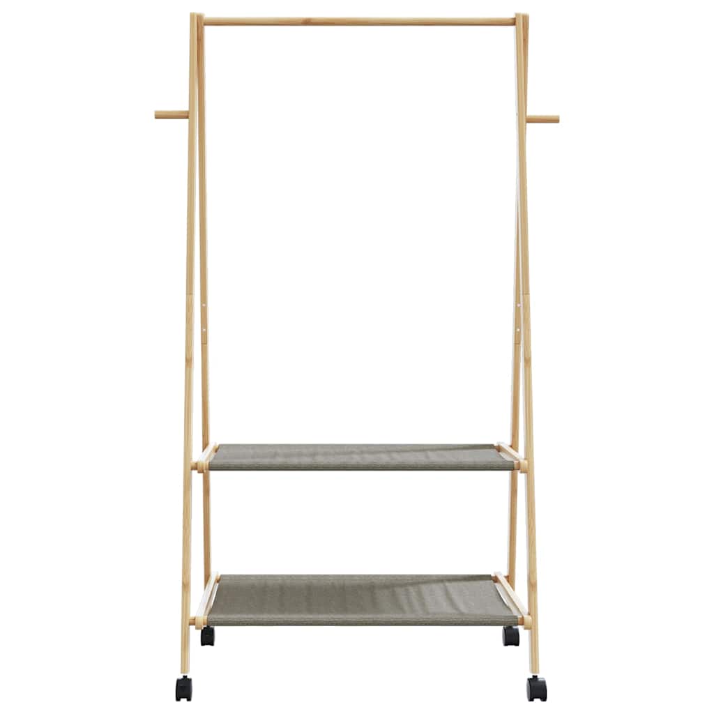 vidaXL Wieszak na ubrania z półkami i kółkami, 96x45,5x155,5 cm