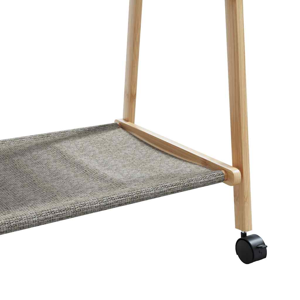 vidaXL Wieszak na ubrania z półkami i kółkami, 96x45,5x155,5 cm