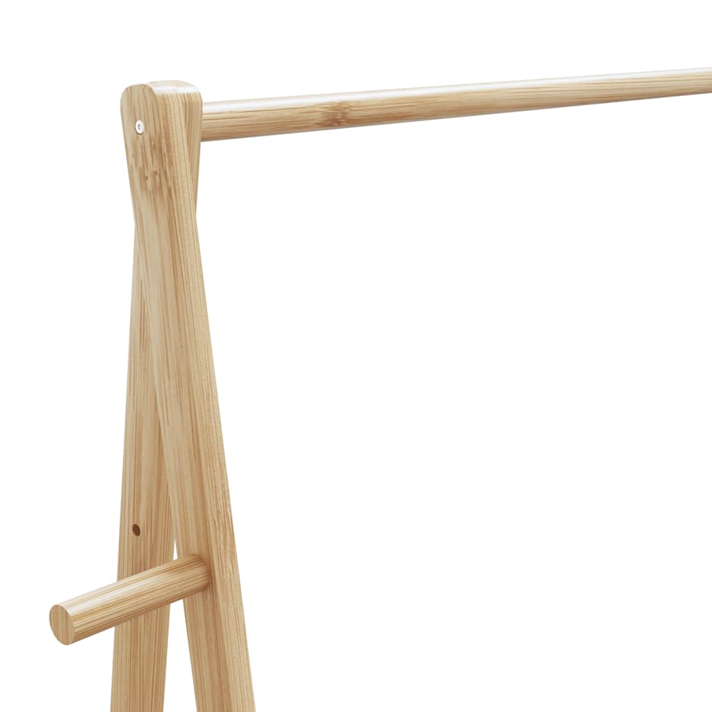 vidaXL Wieszak na ubrania, z półkami, 96x45,5x150,5 cm, bambusowy