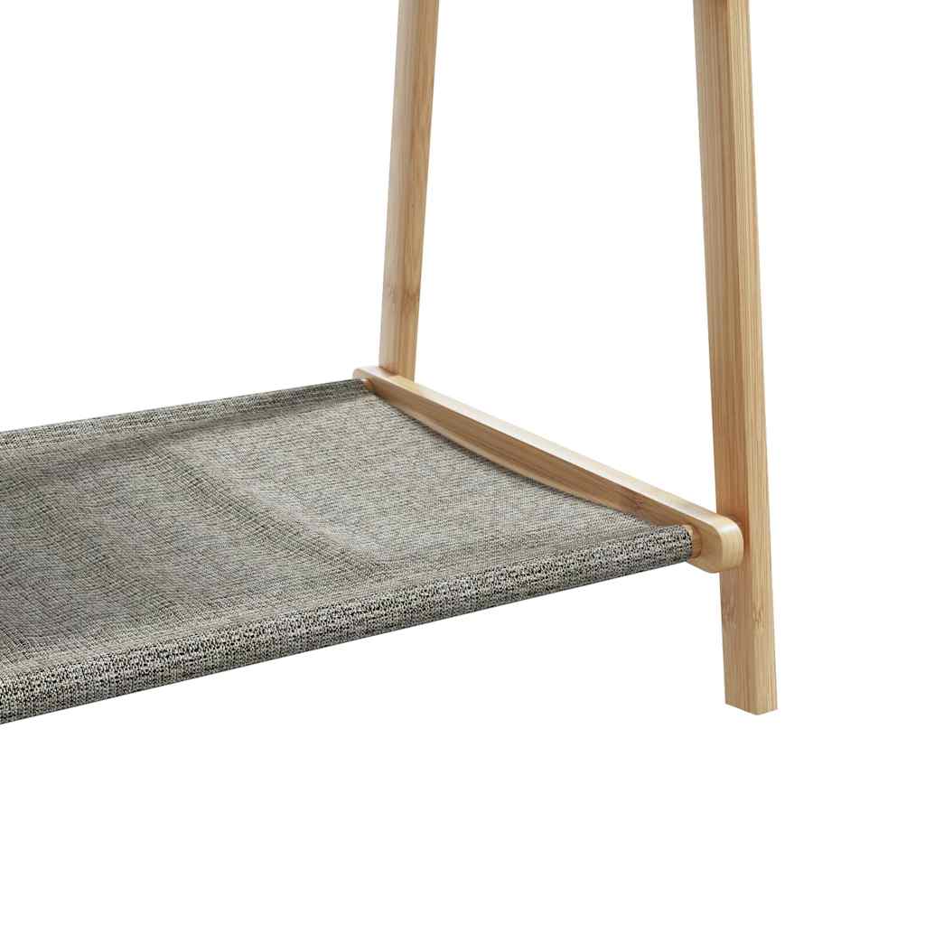 vidaXL Wieszak na ubrania, z półkami, 96x45,5x150,5 cm, bambusowy