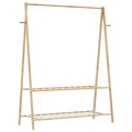 vidaXL Wieszak na ubrania, z półkami, 132x45,5x150,5 cm, bambusowy