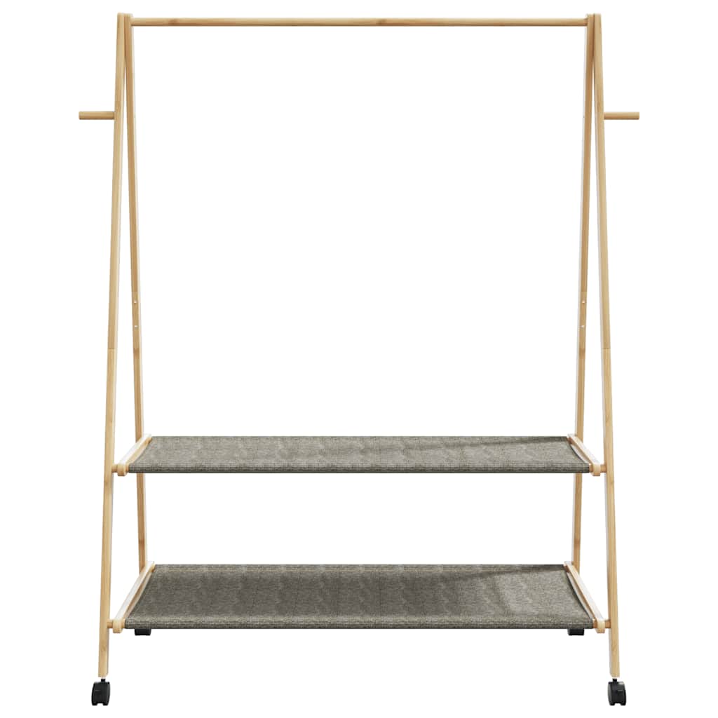 vidaXL Wieszak na ubrania z półkami i kółkami, 132x45,5x155,5 cm