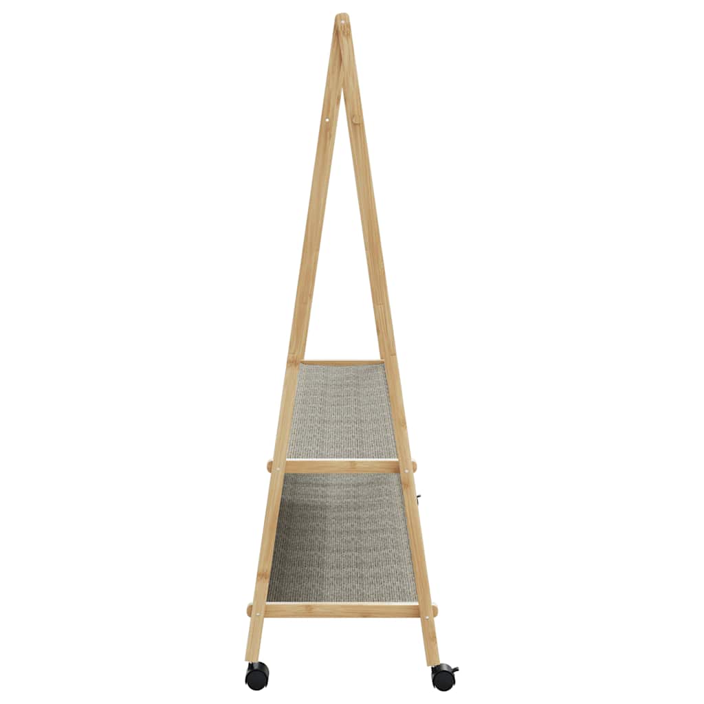 vidaXL Wieszak na ubrania z półkami i kółkami, 132x45,5x155,5 cm