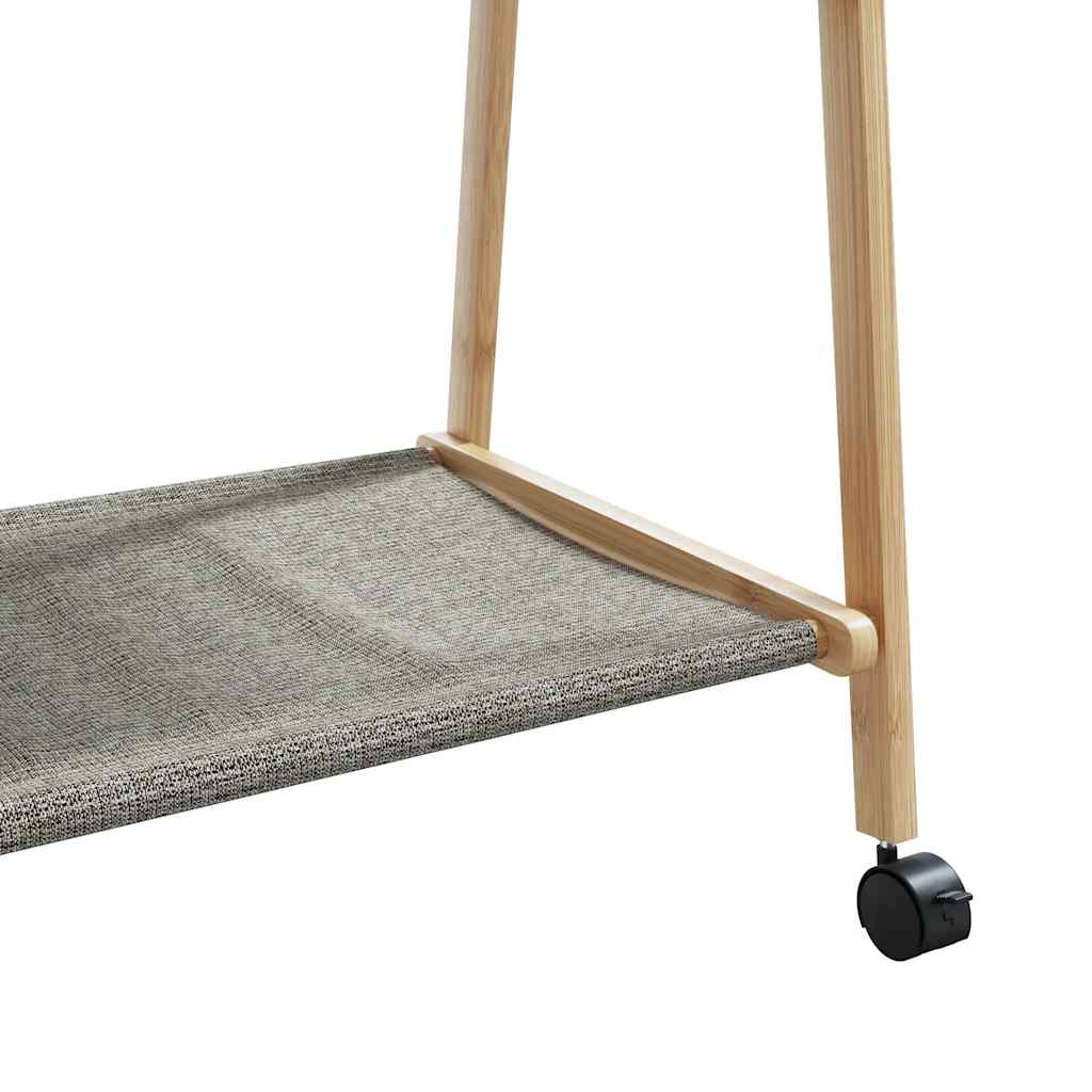 vidaXL Wieszak na ubrania z półkami i kółkami, 132x45,5x155,5 cm