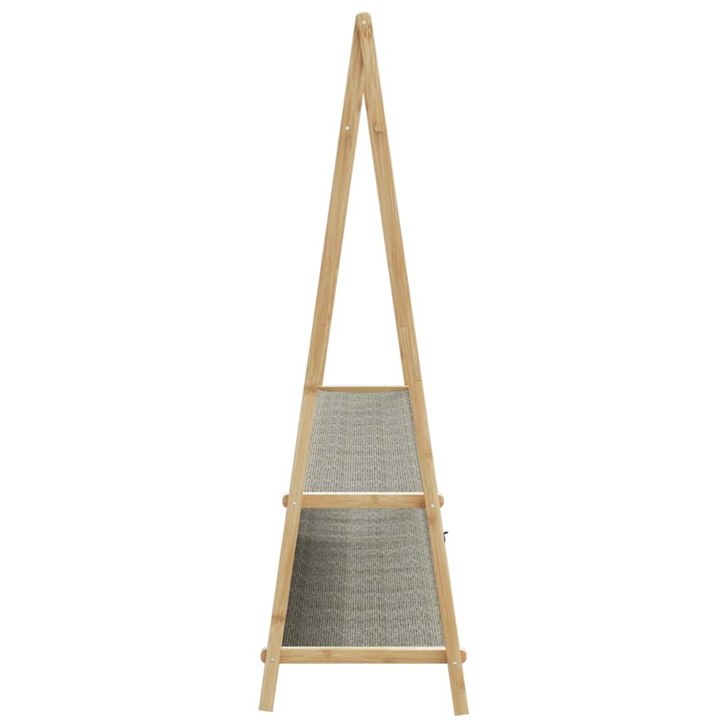 vidaXL Wieszak na ubrania, z półkami, 132x45,5x150,5 cm, bambusowy