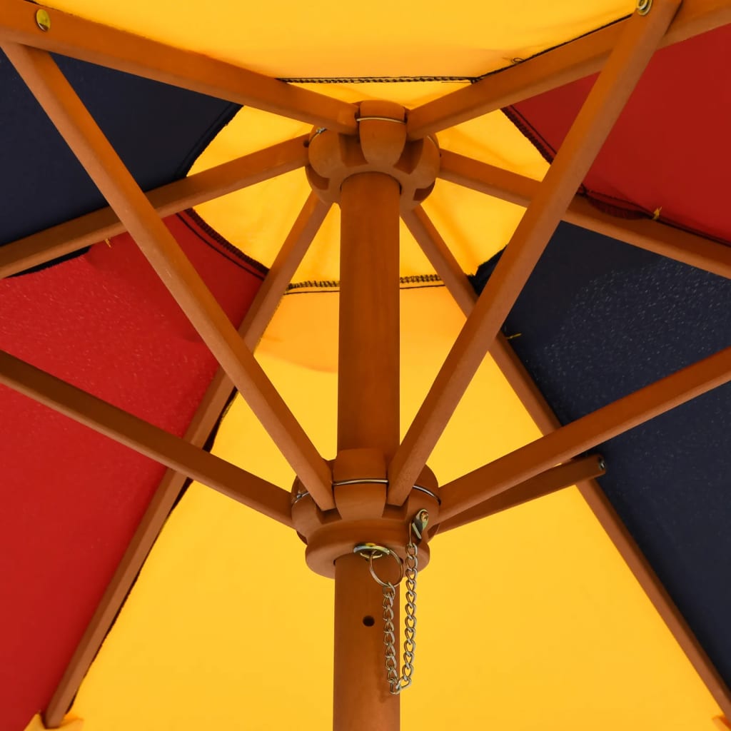 vidaXL Parasol ogrodowy dla dzieci, na drewnianym słupku, Ø120x140 cm