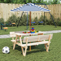 vidaXL Parasol ogrodowy dla dzieci, na drewnianym słupku, Ø120x140 cm