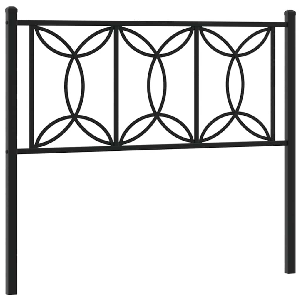 vidaXL Metalowe wymienne wezgłowie, czarne, 107 cm