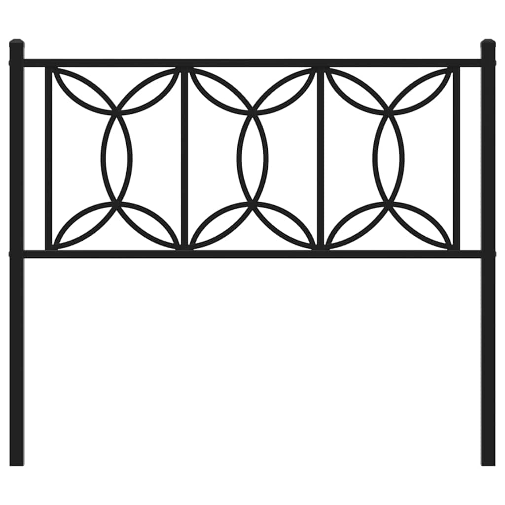 vidaXL Metalowe wymienne wezgłowie, czarne, 107 cm