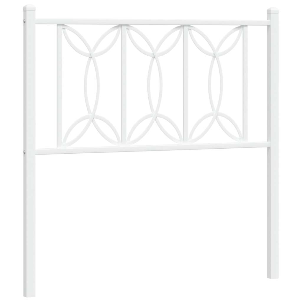 vidaXL Metalowe wymienne wezgłowie, białe, 75 cm