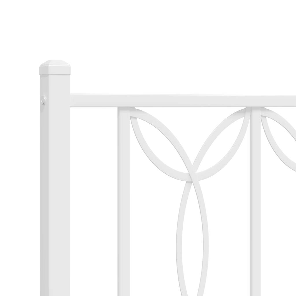 vidaXL Metalowe wymienne wezgłowie, białe, 75 cm