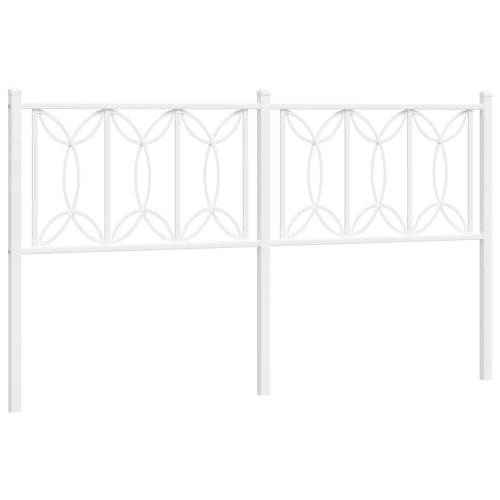 vidaXL Metalowe wymienne wezgłowie, białe, 150 cm