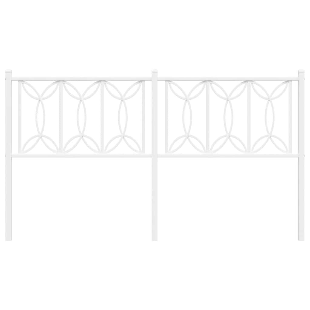 vidaXL Metalowe wymienne wezgłowie, białe, 150 cm