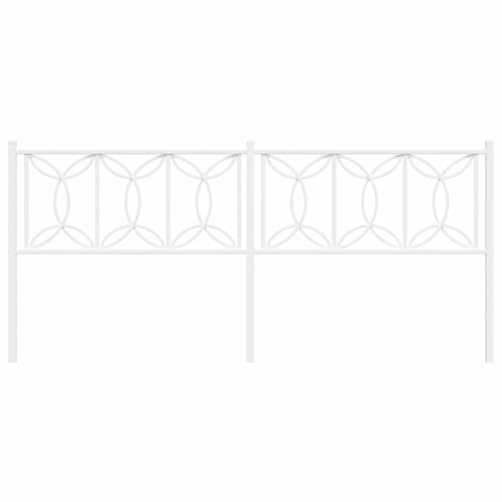 vidaXL Metalowe wymienne wezgłowie, białe, 200 cm