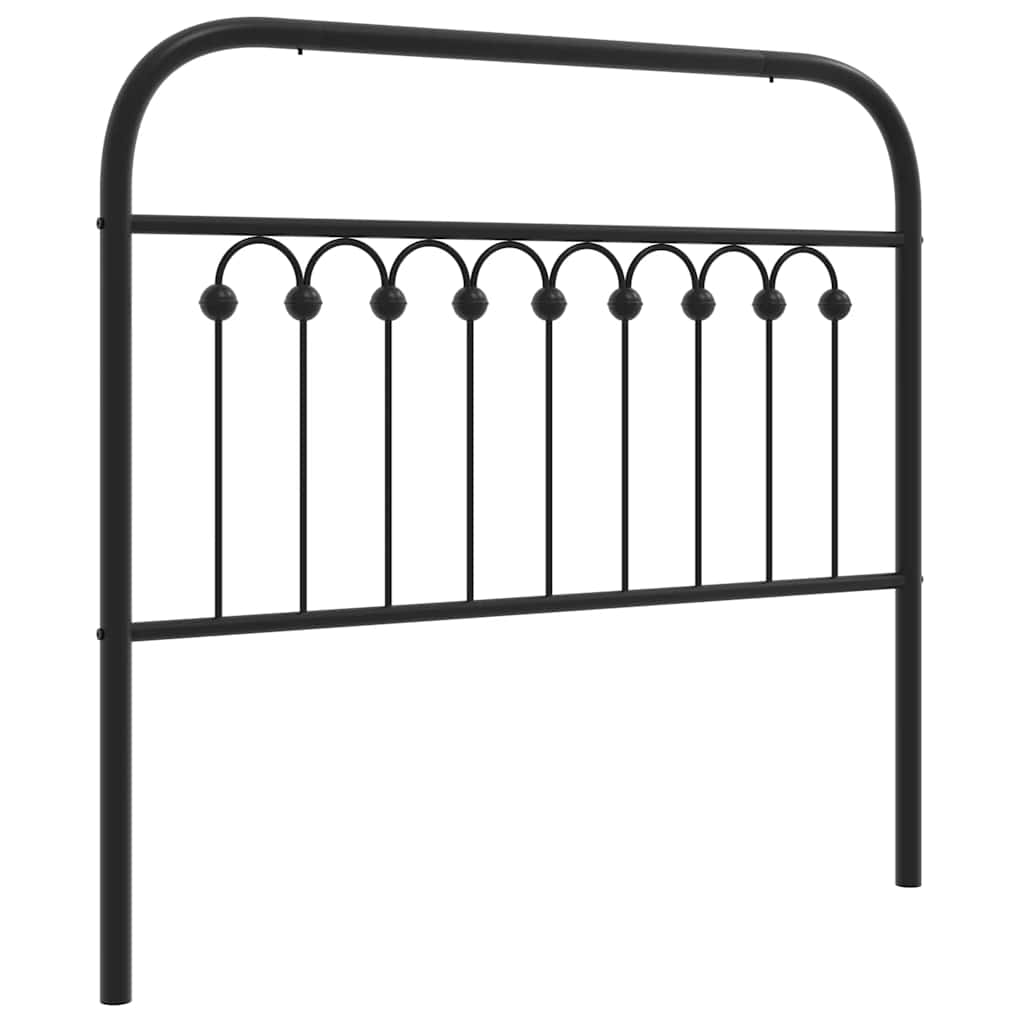 vidaXL Metalowe wymienne wezgłowie, czarne, 100 cm