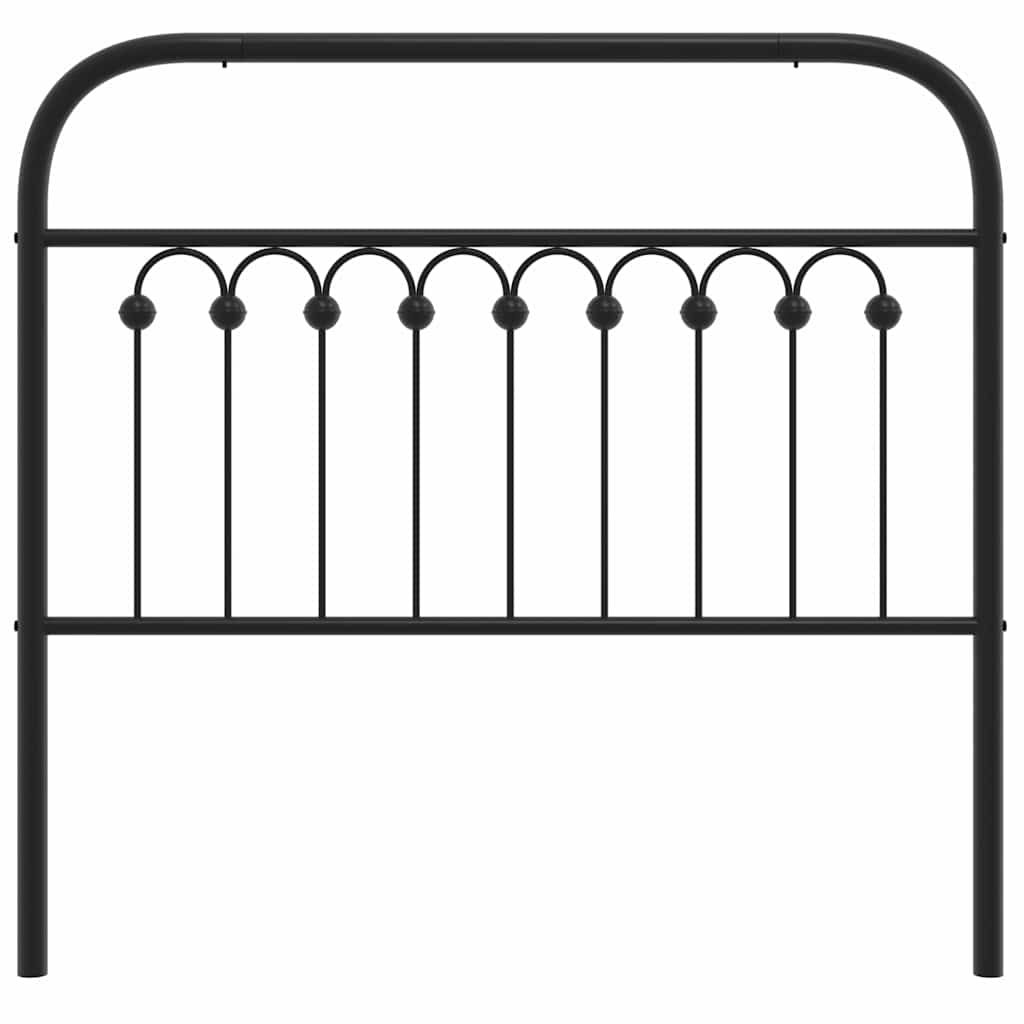 vidaXL Metalowe wymienne wezgłowie, czarne, 100 cm