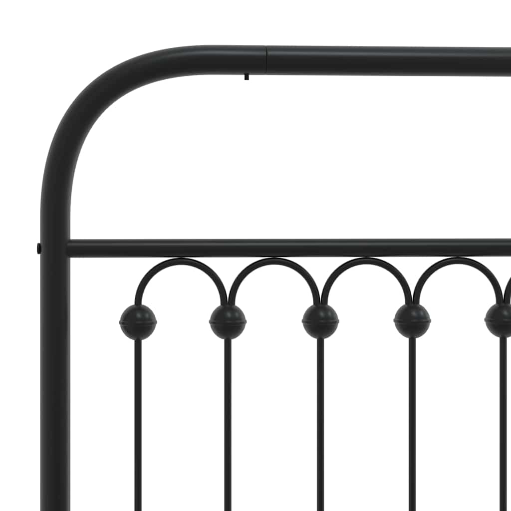 vidaXL Metalowe wymienne wezgłowie, czarne, 100 cm