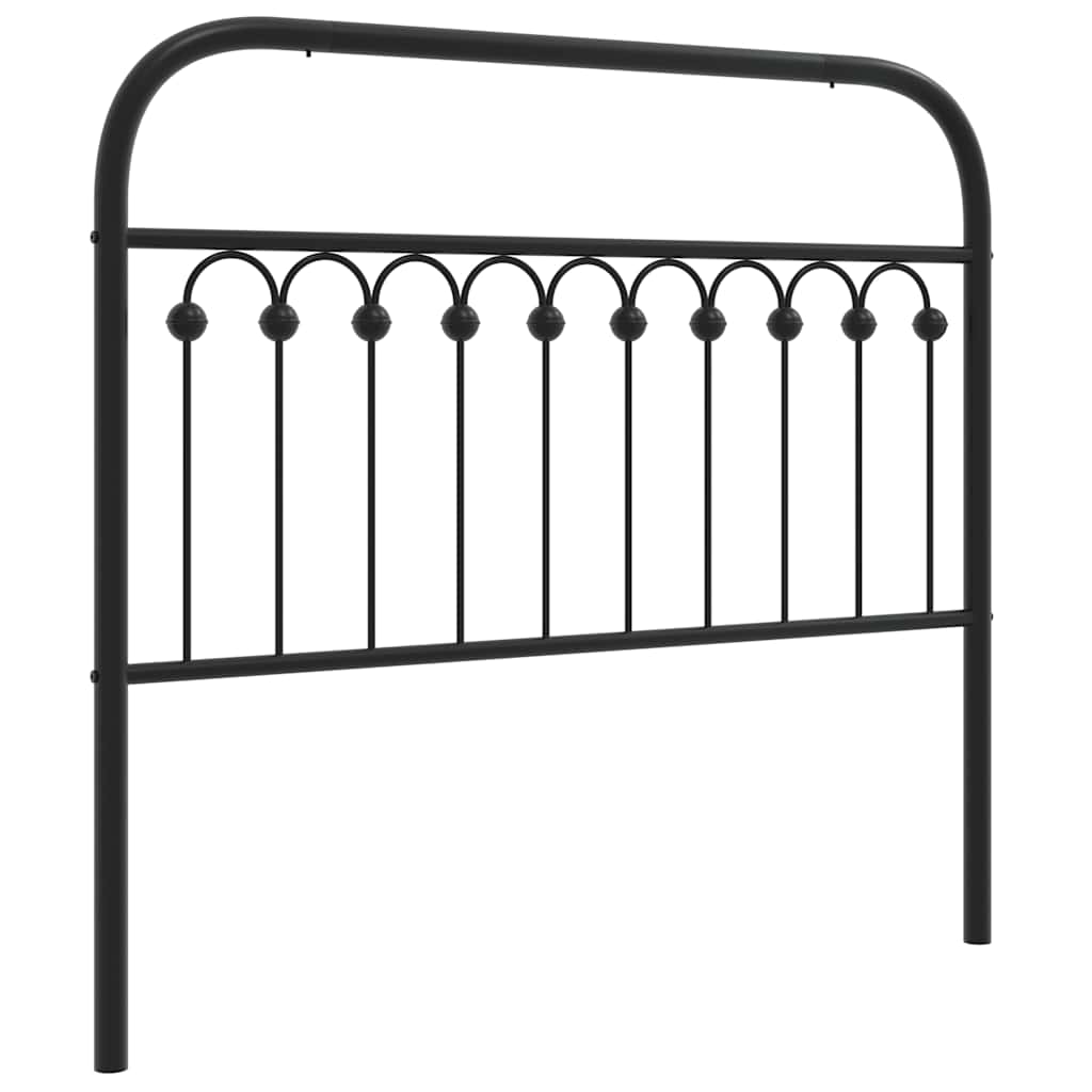 vidaXL Metalowe wymienne wezgłowie, czarne, 107 cm