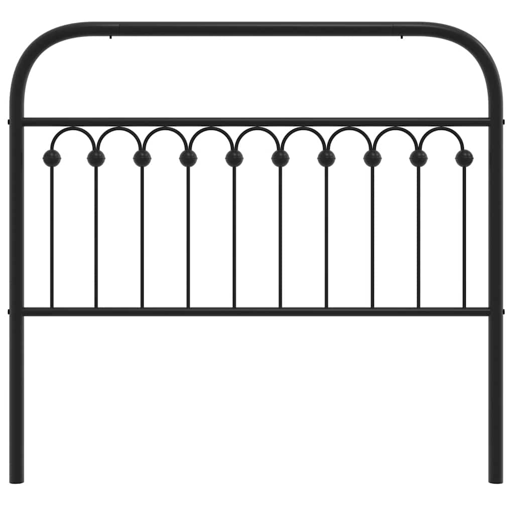 vidaXL Metalowe wymienne wezgłowie, czarne, 107 cm
