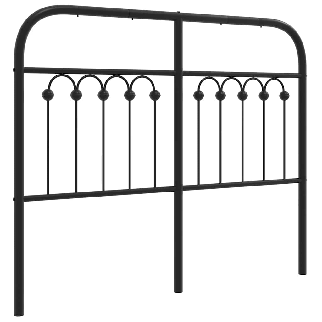 vidaXL Metalowe wymienne wezgłowie, czarne, 120 cm