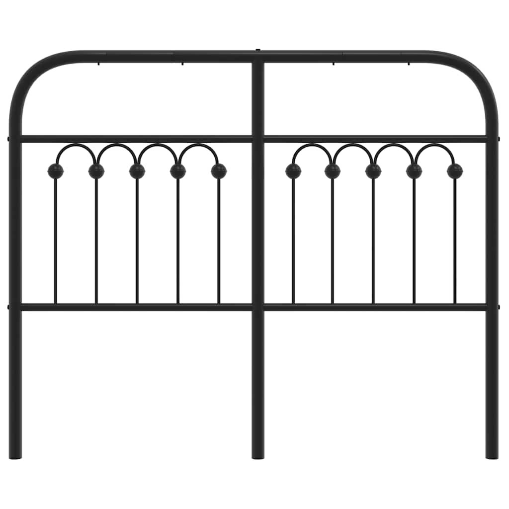 vidaXL Metalowe wymienne wezgłowie, czarne, 120 cm