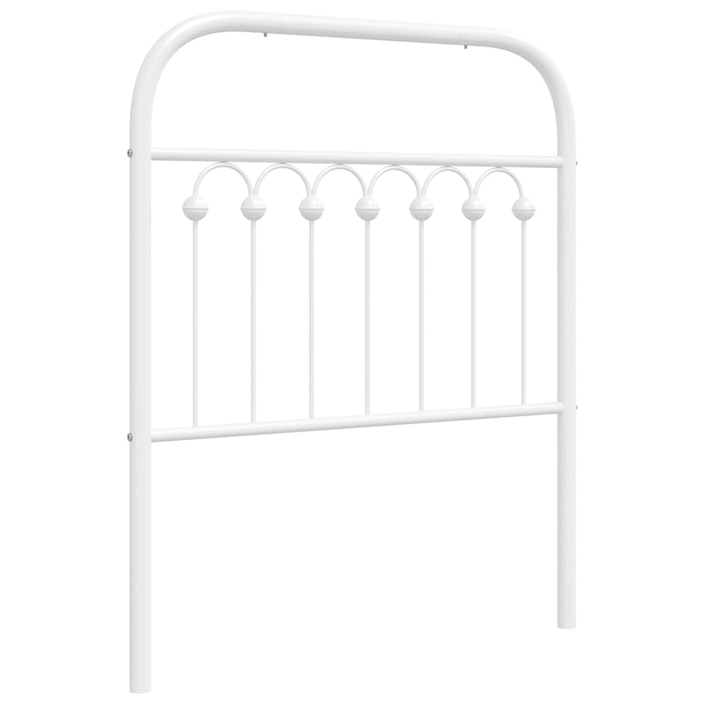 vidaXL Metalowe wymienne wezgłowie, białe, 75 cm